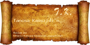 Tancsa Kasszián névjegykártya